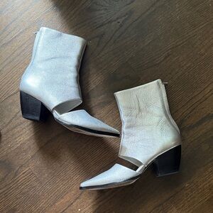 Matisse Metallic Silver Heeled Boots